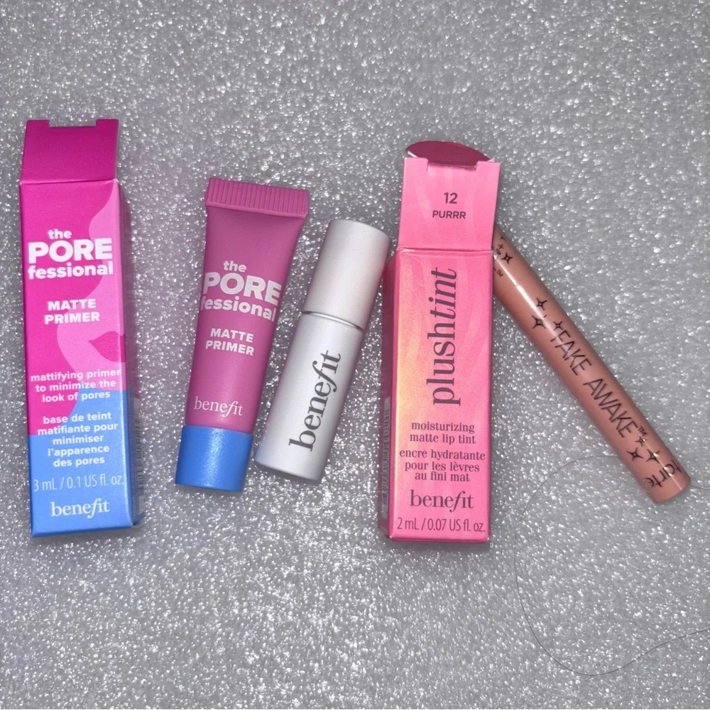 💝NEW Benefit and Tarte minis💝The Pro matte primer, plush tint, fake awake